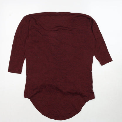 Womens UK Size 6 New Look Red Basic T-Shirt