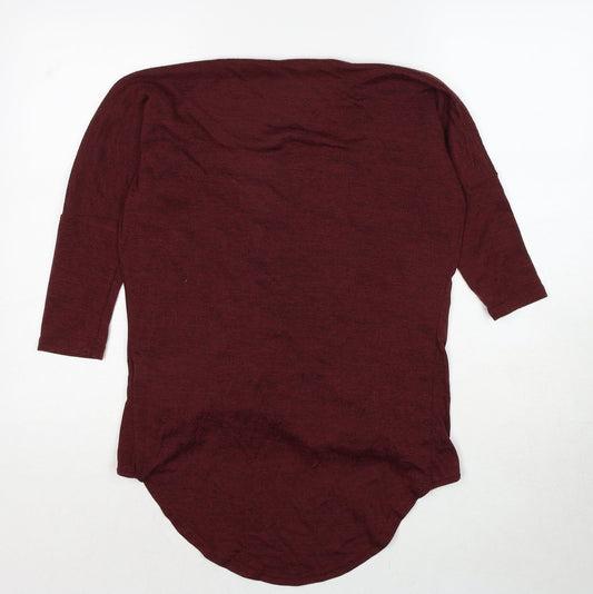 Womens UK Size 6 New Look Red Basic T-Shirt