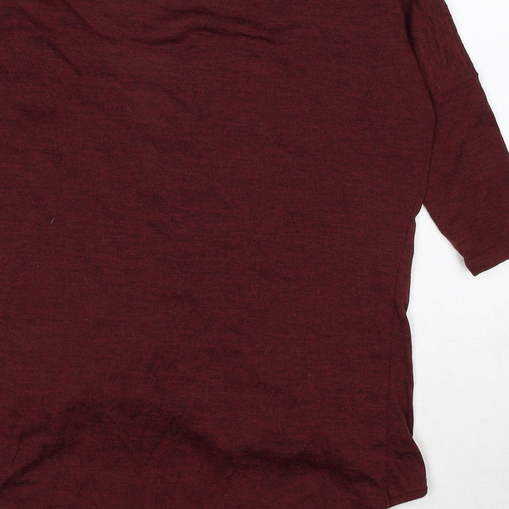 Womens UK Size 6 New Look Red Basic T-Shirt