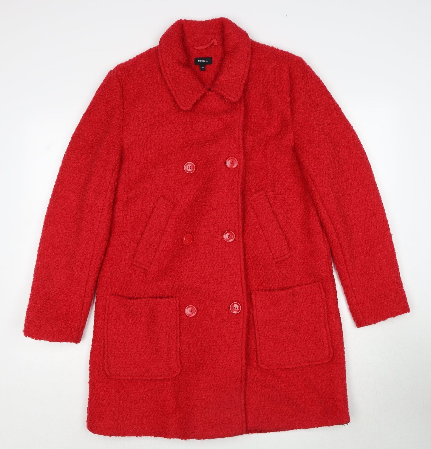 Womens UK Size 10 NEXT Red Overcoat