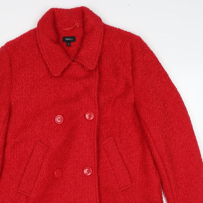 Womens UK Size 10 NEXT Red Overcoat