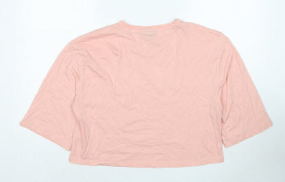 Womens UK Size 14 Topshop Pink Basic T-Shirt
