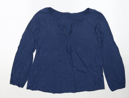 Womens UK Size S Gap Blue Basic Blouse