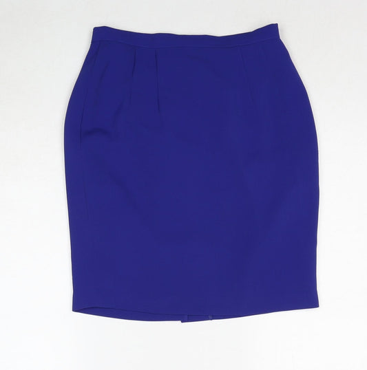 Principles Womens Blue Polyester Straight & Pencil Skirt Size 12 Zip