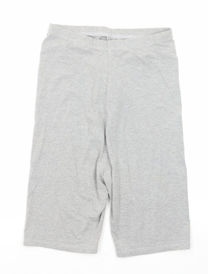 Missguided Womens Grey Cotton Sweat Shorts Size 8 Regular Pull On