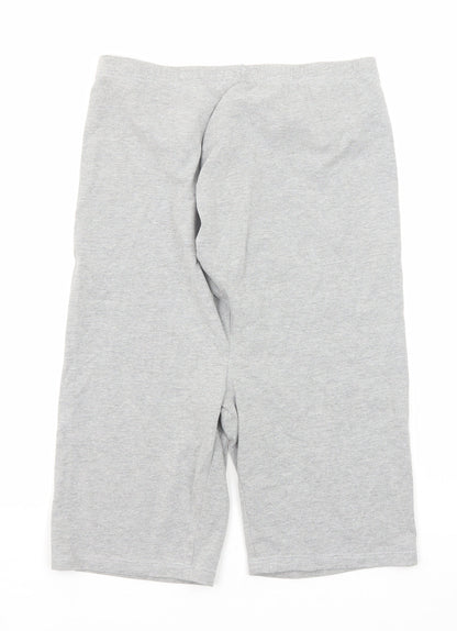 Missguided Womens Grey Cotton Sweat Shorts Size 8 Regular Pull On