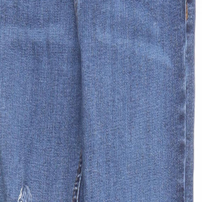 Topshop Womens Blue Cotton Skinny Jeans Size 26 in L30 in Regular Zip