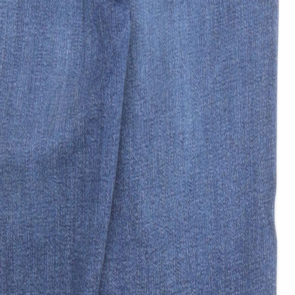 Topshop Womens Blue Cotton Skinny Jeans Size 26 in L30 in Regular Zip