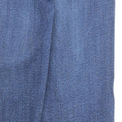 Topshop Womens Blue Cotton Skinny Jeans Size 26 in L30 in Regular Zip
