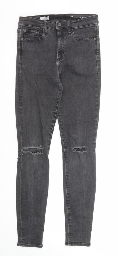 Gap Womens Black Cotton Skinny Jeans Size 28 in Regular Zip