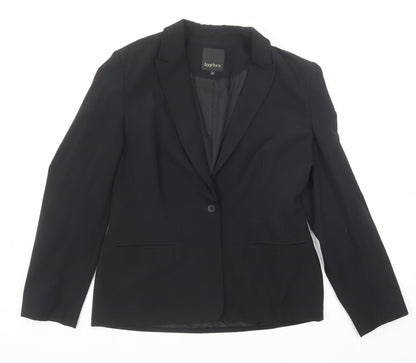 Debenhams Womens Black Polyester Jacket Suit Jacket Size 14