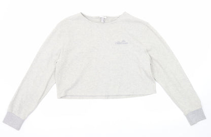 ellesse Womens Grey Round Neck Polyester Pullover Jumper Size 12