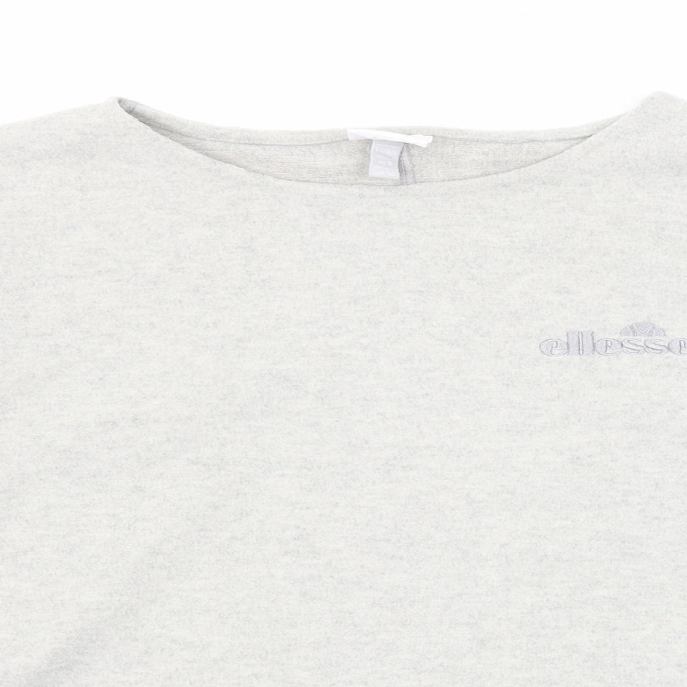 ellesse Womens Grey Round Neck Polyester Pullover Jumper Size 12