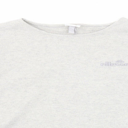 ellesse Womens Grey Round Neck Polyester Pullover Jumper Size 12