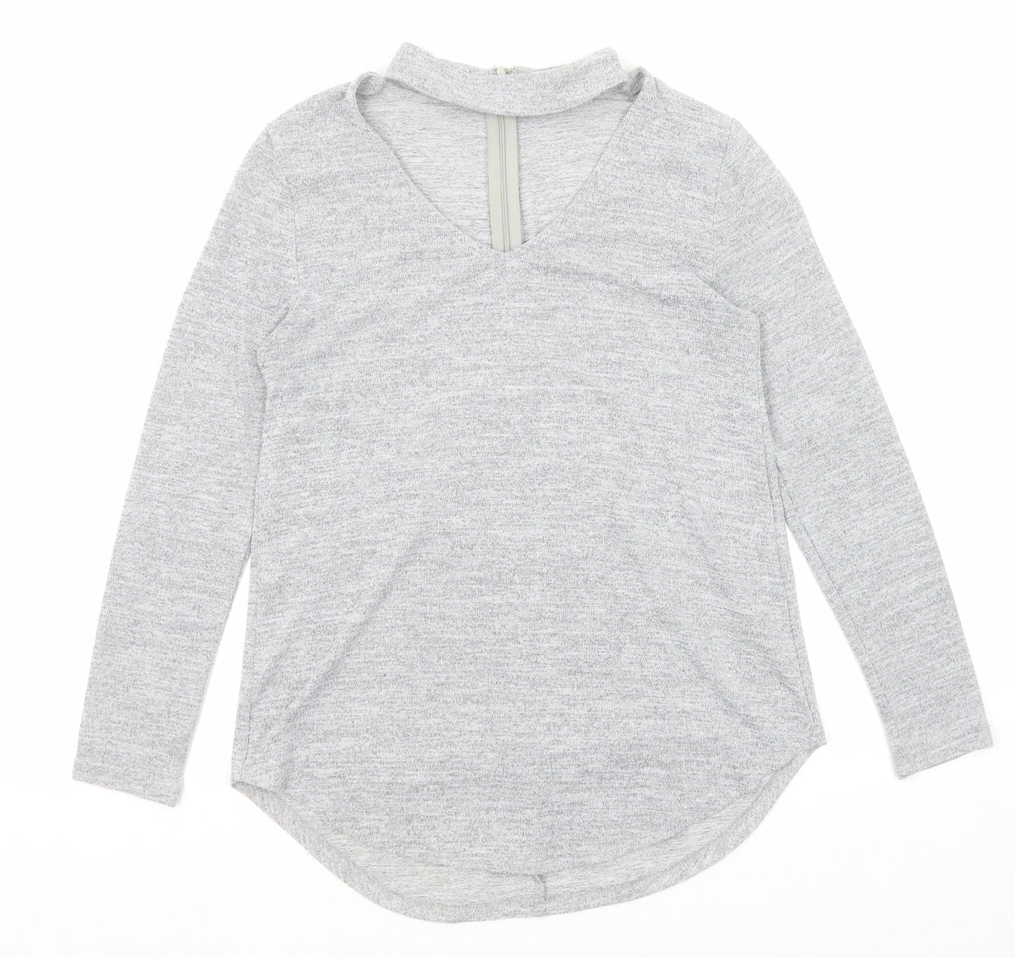 Womens UK Size 8 Quiz Grey Pullover Jumper