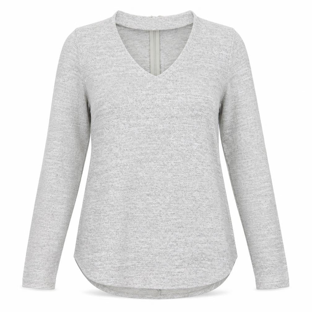 Womens UK Size 8 Quiz Grey Pullover Jumper