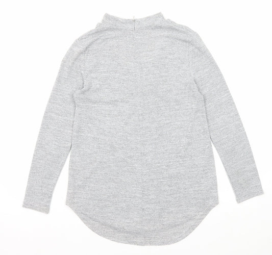 Womens UK Size 8 Quiz Grey Pullover Jumper