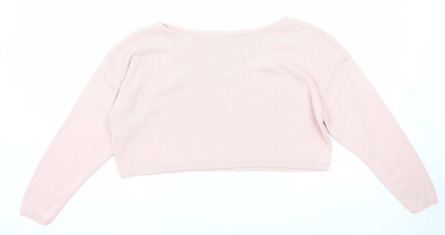 Womens UK Size S Nasty Gal Pink Pullover Jumper