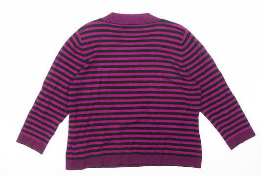 Womens UK Size L Precis Purple Pullover Jumper