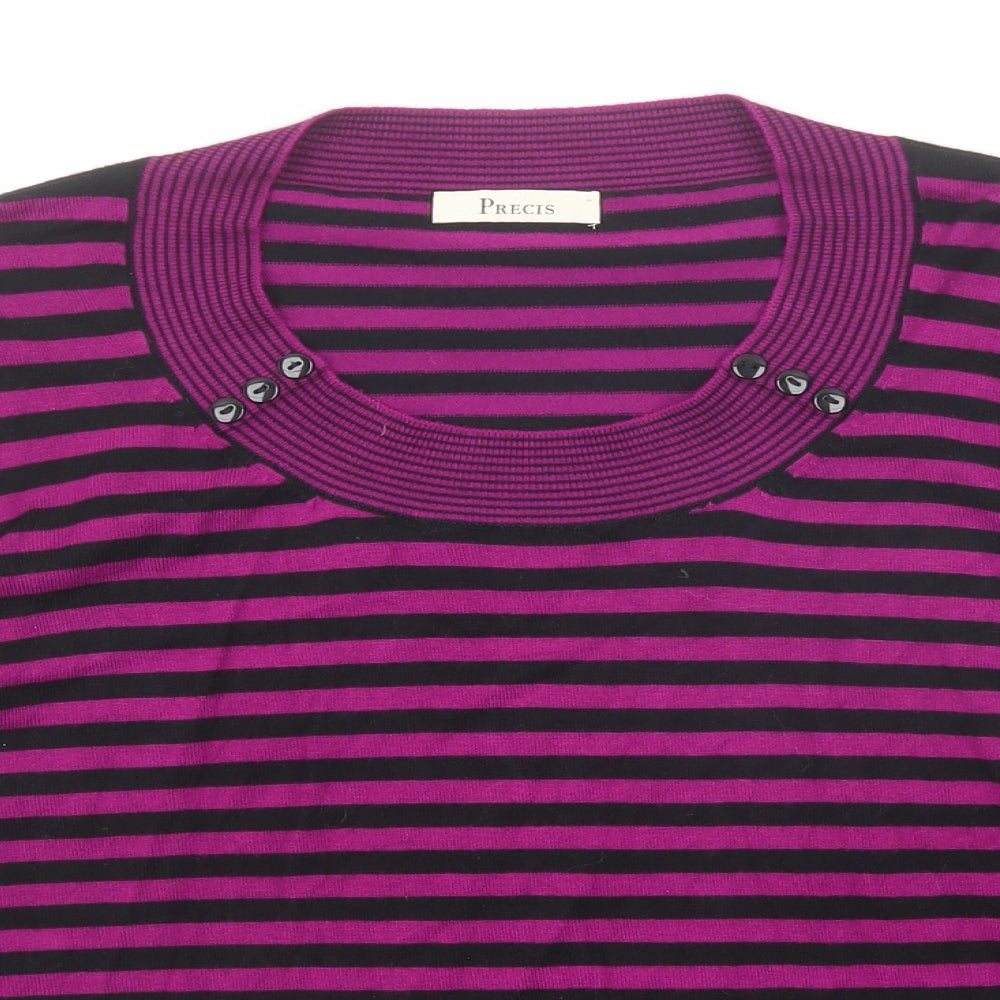 Womens UK Size L Precis Purple Pullover Jumper