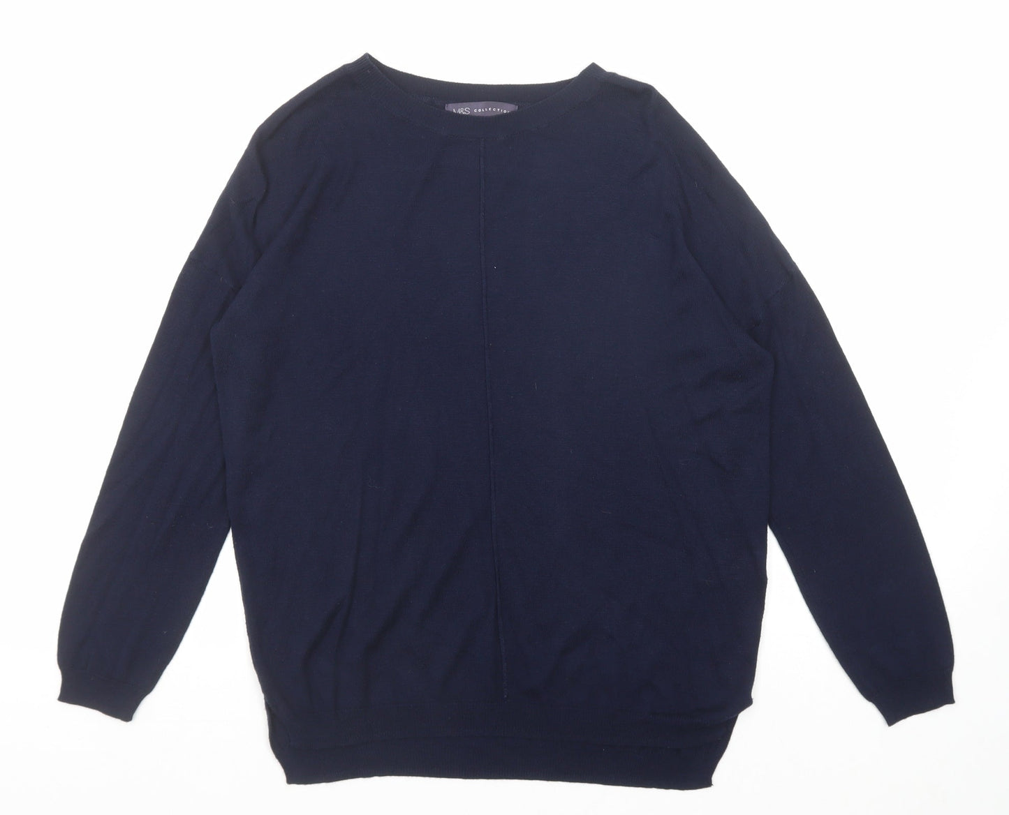 Womens UK Size M Marks and Spencer Blue Pullover Jumper