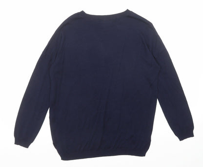 Womens UK Size M Marks and Spencer Blue Pullover Jumper