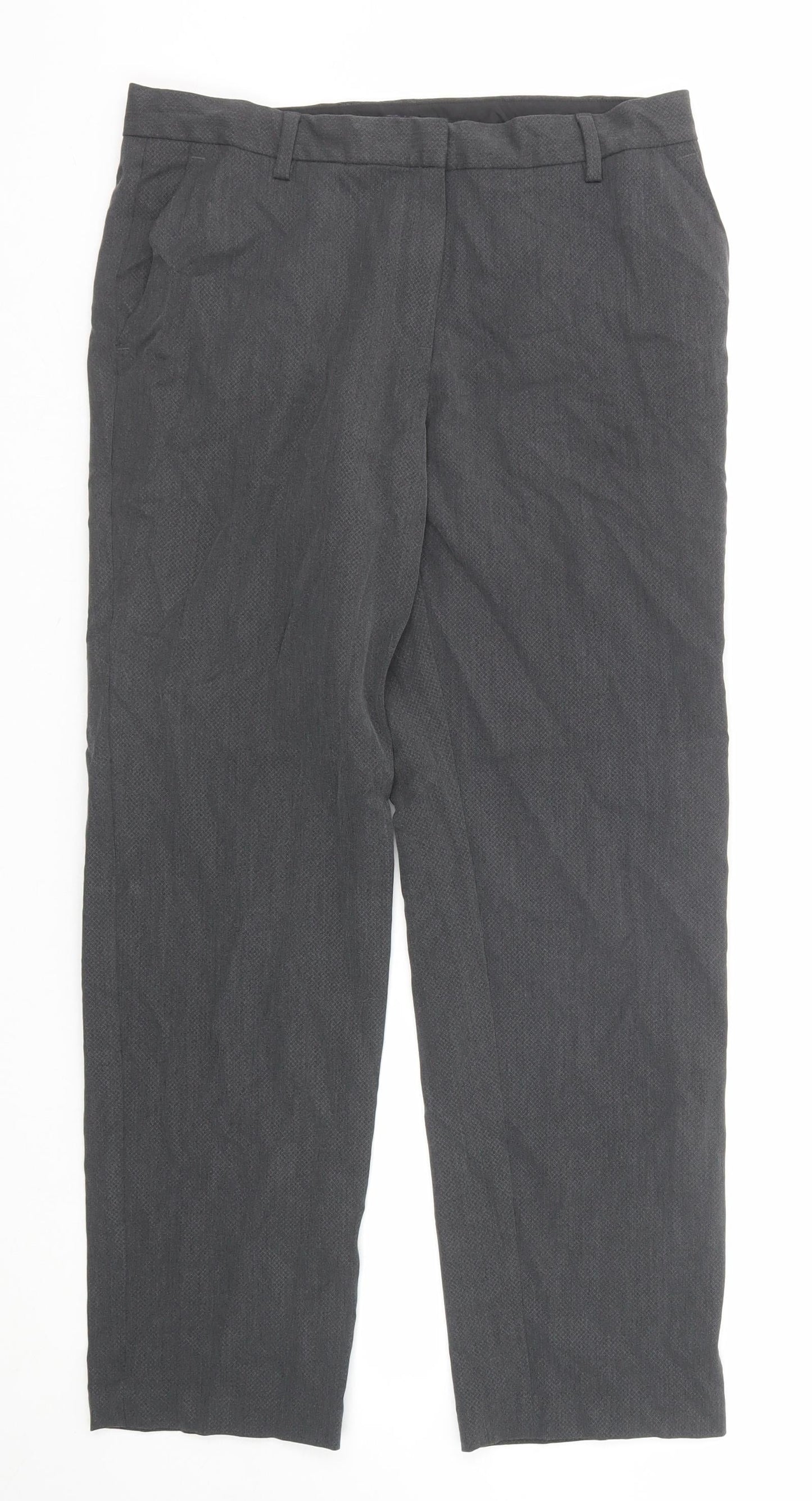 Womens UK Size 12 Marks and Spencer Regular Fit  Grey Trousers