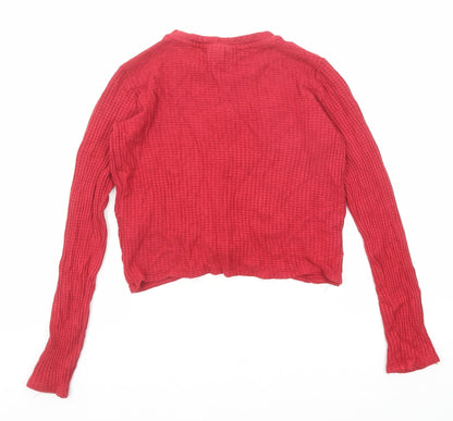 Womens UK Size 6 Topshop Red Pullover Jumper