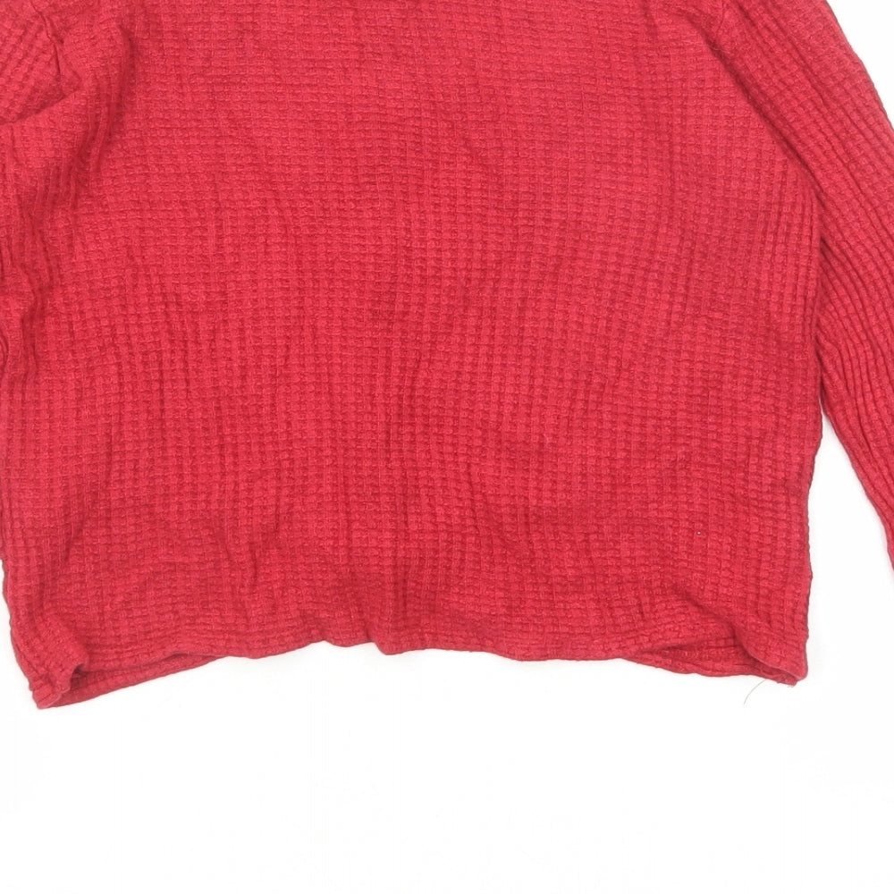 Womens UK Size 6 Topshop Red Pullover Jumper