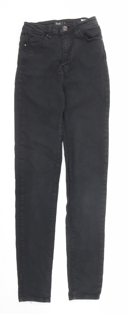 Womens UK Size 8 Toxik3 Regular Fit Skinny Black Jeans