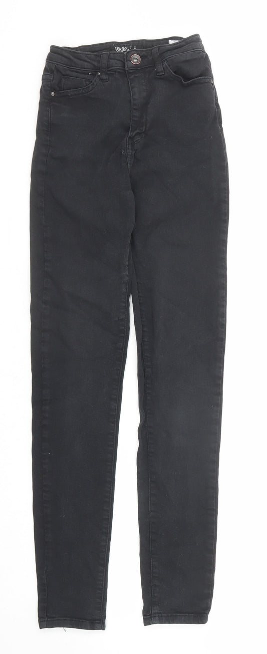 Womens UK Size 8 Toxik3 Regular Fit Skinny Black Jeans