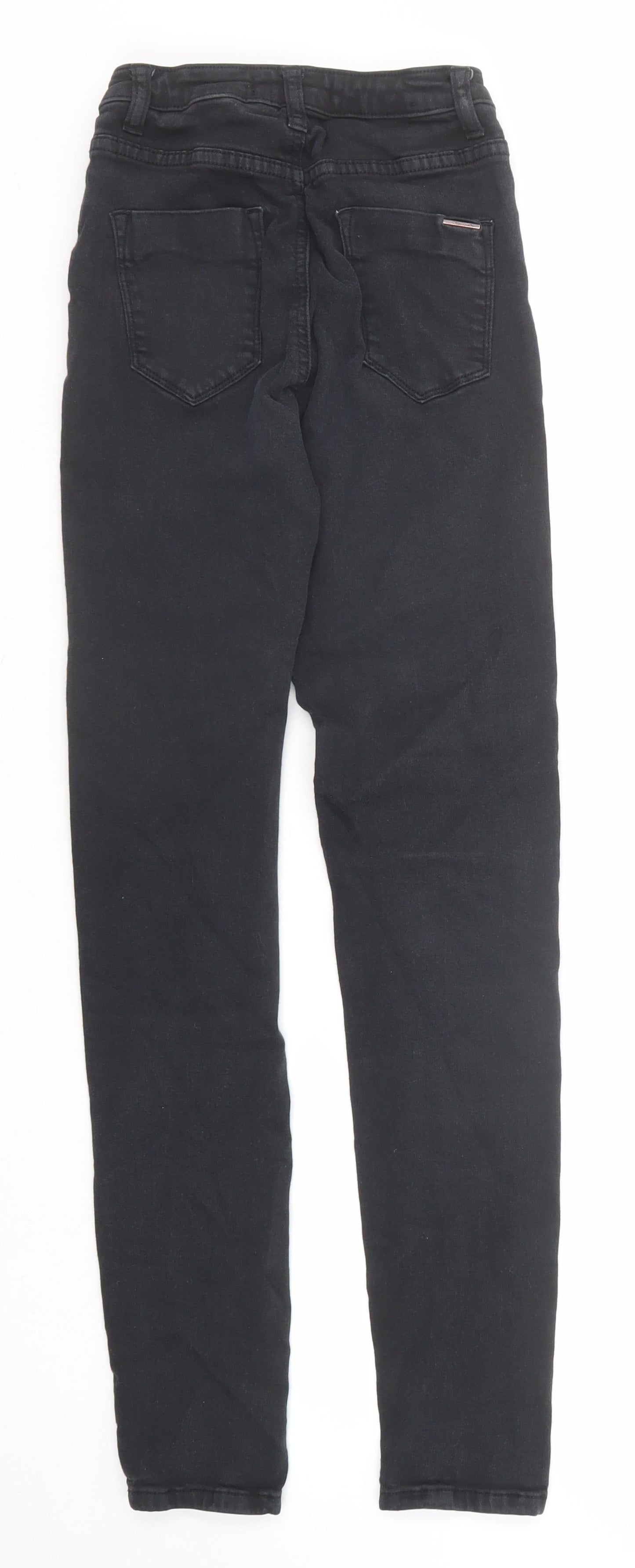 Womens UK Size 8 Toxik3 Regular Fit Skinny Black Jeans