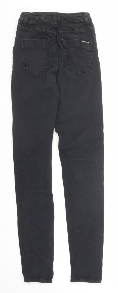 Womens UK Size 8 Toxik3 Regular Fit Skinny Black Jeans