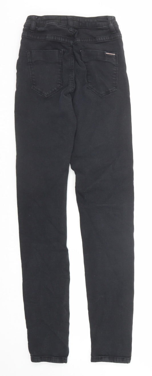 Womens UK Size 8 Toxik3 Regular Fit Skinny Black Jeans