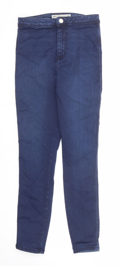 ASOS Womens Blue Cotton Jegging Jeans Size 28 in L32 in Regular Button