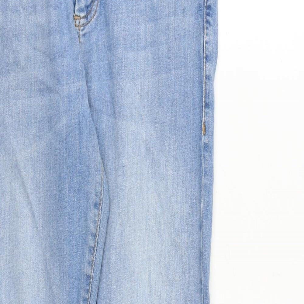 Topshop Womens Black Cotton Skinny Jeans Size 25 in Regular Zip