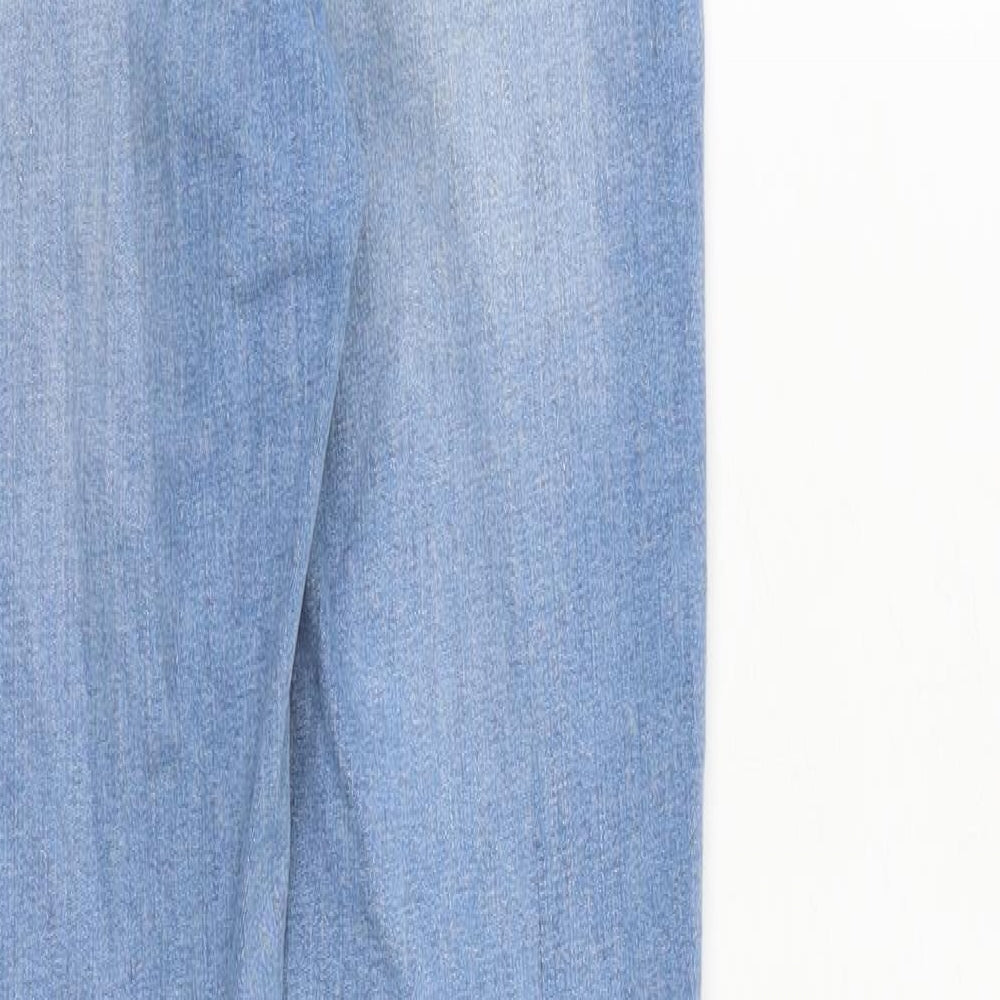 Topshop Womens Black Cotton Skinny Jeans Size 25 in Regular Zip