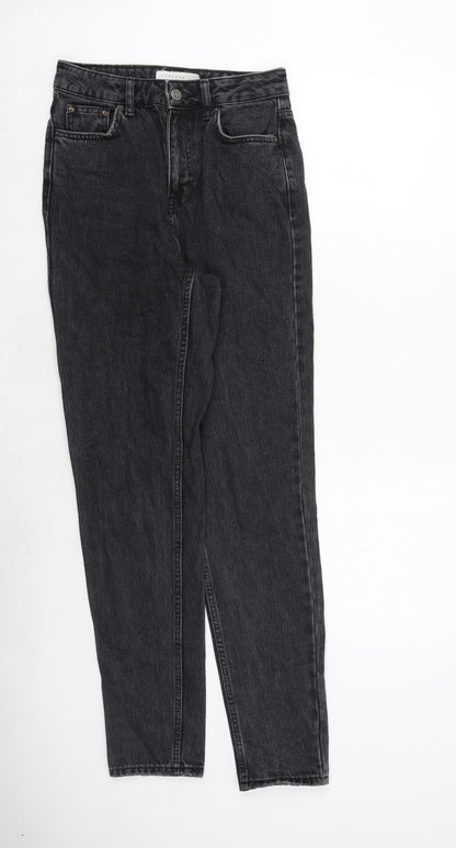 Topshop Womens Grey Cotton Skinny Jeans Size 28 in Regular Zip