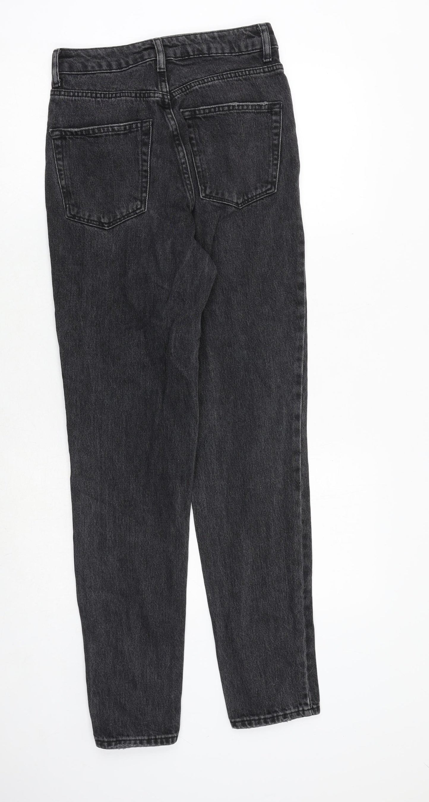 Topshop Womens Grey Cotton Skinny Jeans Size 28 in Regular Zip