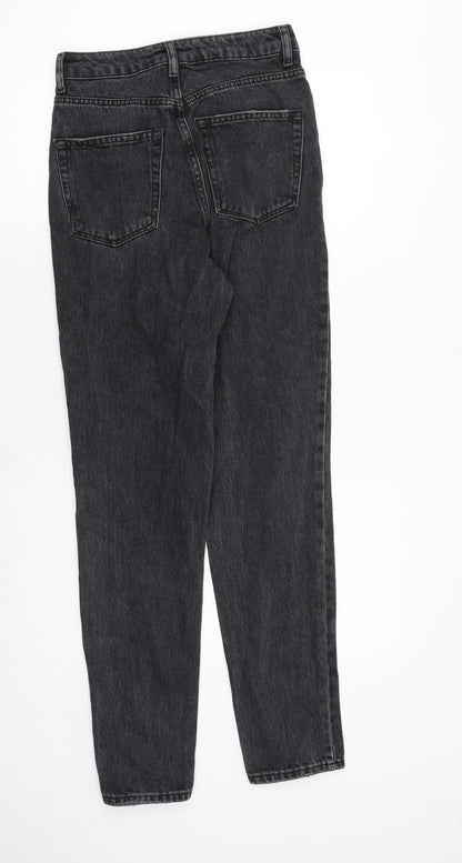 Topshop Womens Grey Cotton Skinny Jeans Size 28 in Regular Zip
