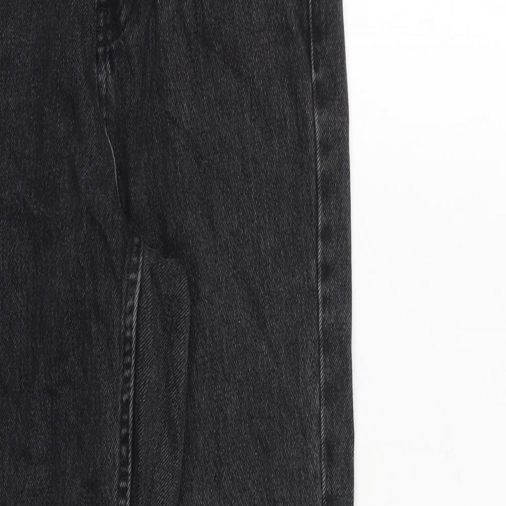 Topshop Womens Grey Cotton Skinny Jeans Size 28 in Regular Zip