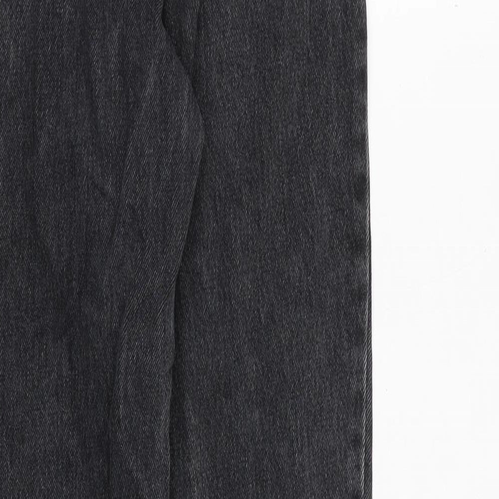 Topshop Womens Grey Cotton Skinny Jeans Size 28 in Regular Zip