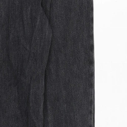 Topshop Womens Grey Cotton Skinny Jeans Size 28 in Regular Zip