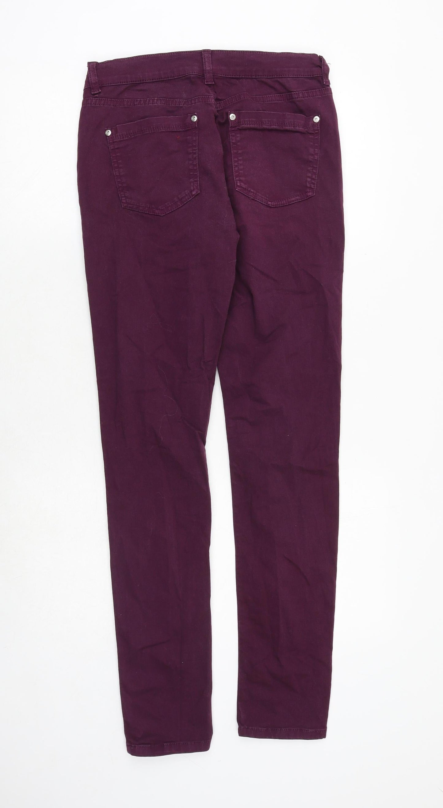 Oasis Womens Red Cotton Skinny Jeans Size 10 Regular Zip