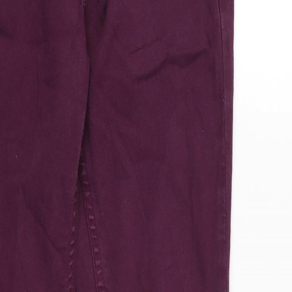 Oasis Womens Red Cotton Skinny Jeans Size 10 Regular Zip