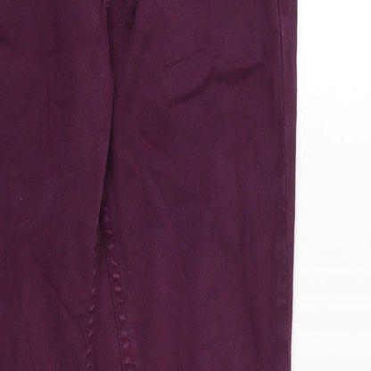 Oasis Womens Red Cotton Skinny Jeans Size 10 Regular Zip