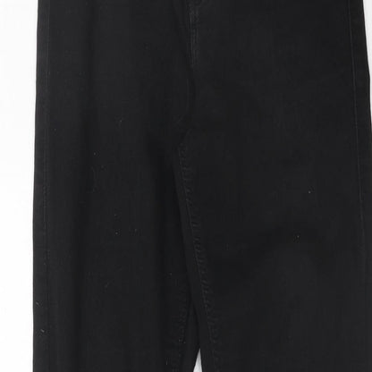 Topshop Womens Black Cotton Skinny Jeans Size 28 in L32 in Regular Zip