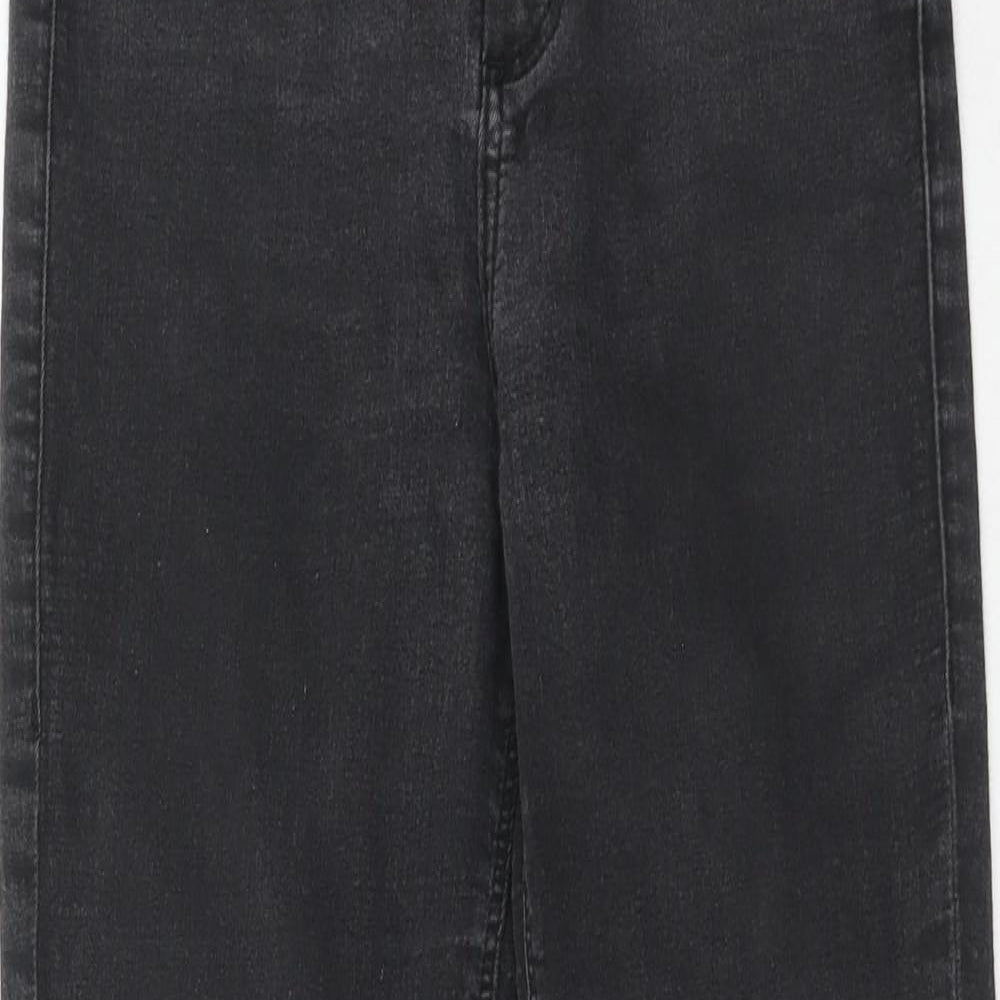 Topshop Womens Black Cotton Skinny Jeans Size 26 in L30 in Regular Zip