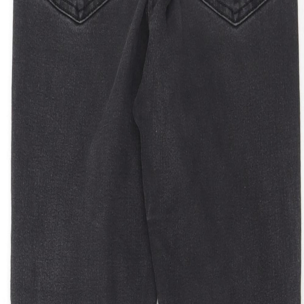 Topshop Womens Black Cotton Skinny Jeans Size 26 in L30 in Regular Zip