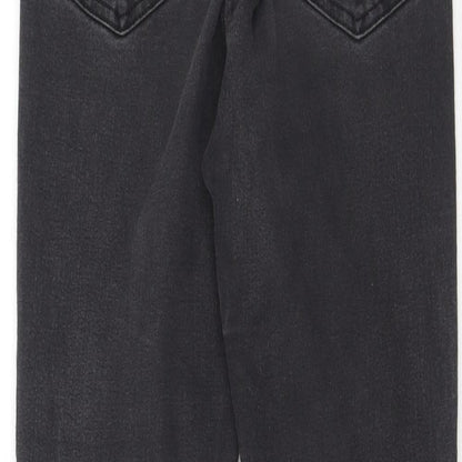 Topshop Womens Black Cotton Skinny Jeans Size 26 in L30 in Regular Zip